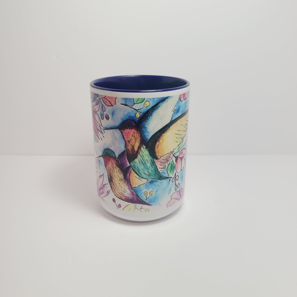 Hummingbird Watercolor Mug by Angie Bryan - Picture 2 of 8